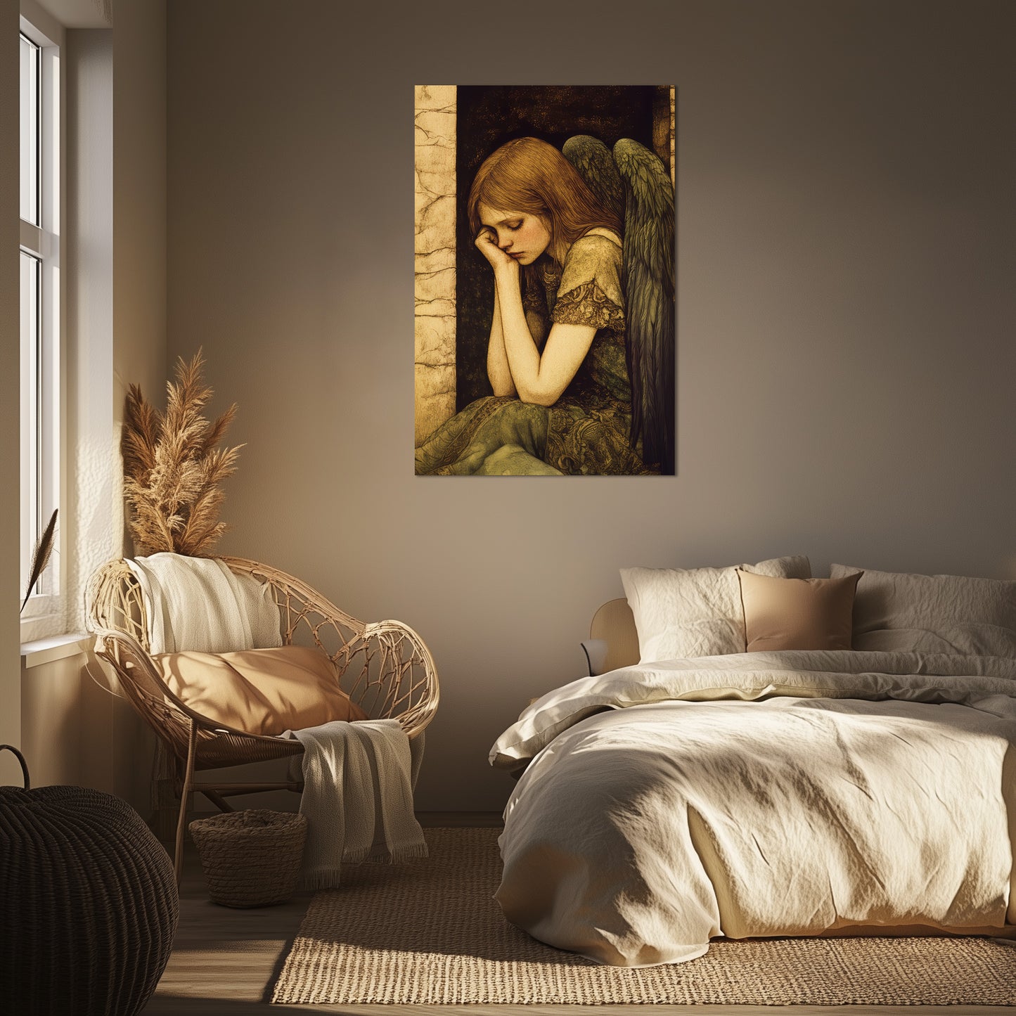 Thoughtful Angel Painting