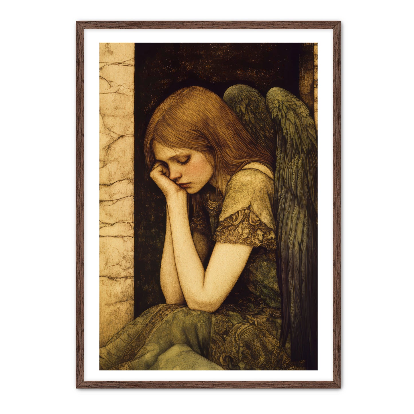Thoughtful Angel Painting