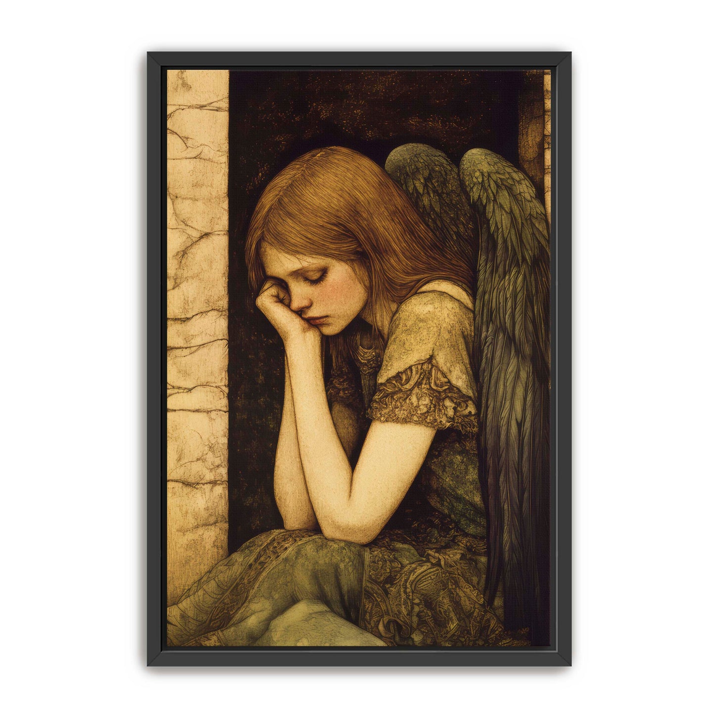 Thoughtful Angel Painting