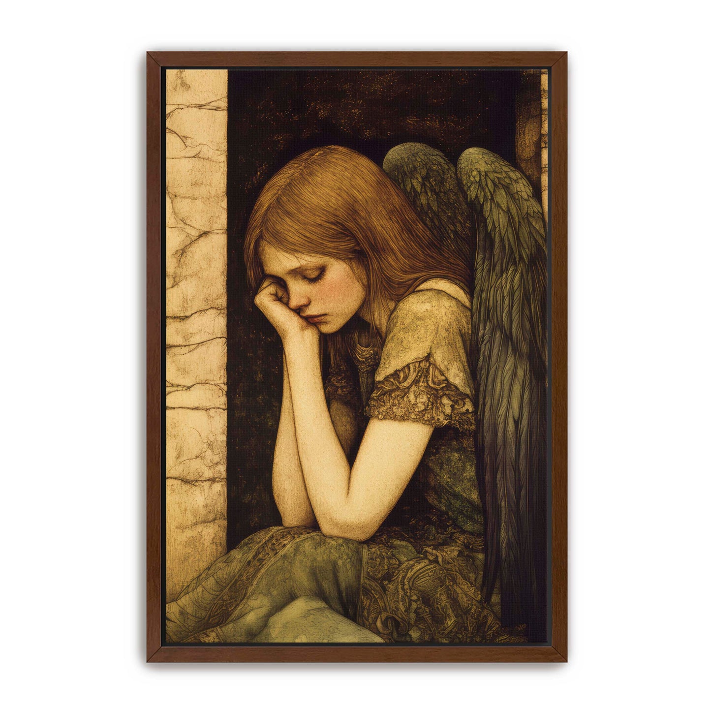 Thoughtful Angel Painting