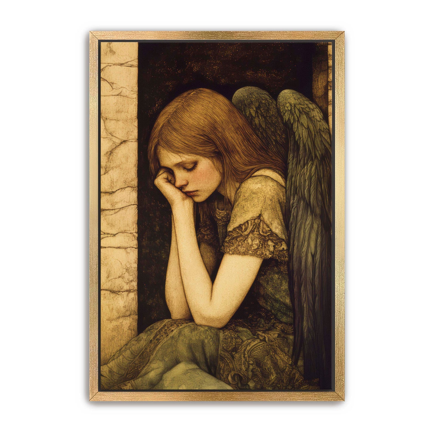 Thoughtful Angel Painting