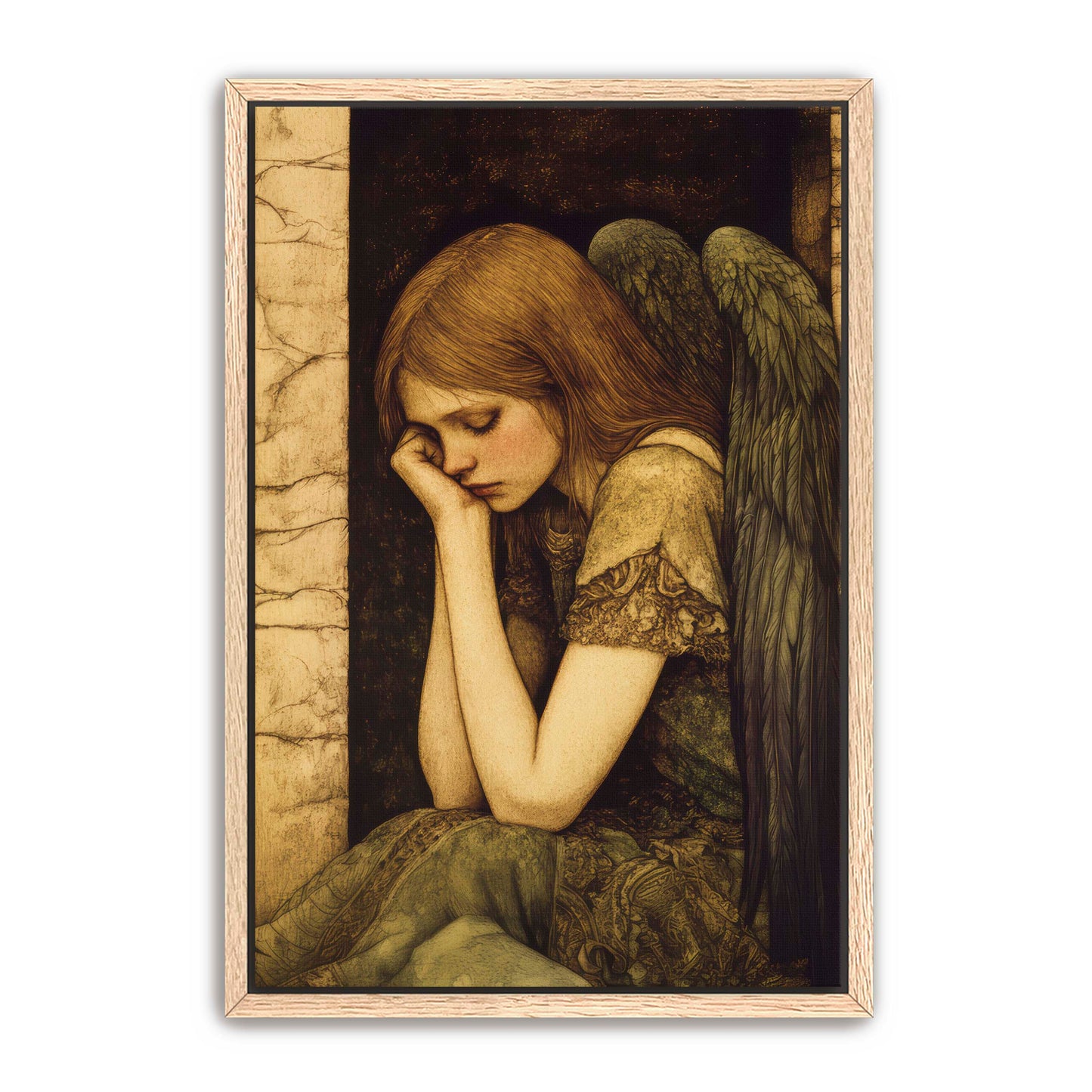 Thoughtful Angel Painting
