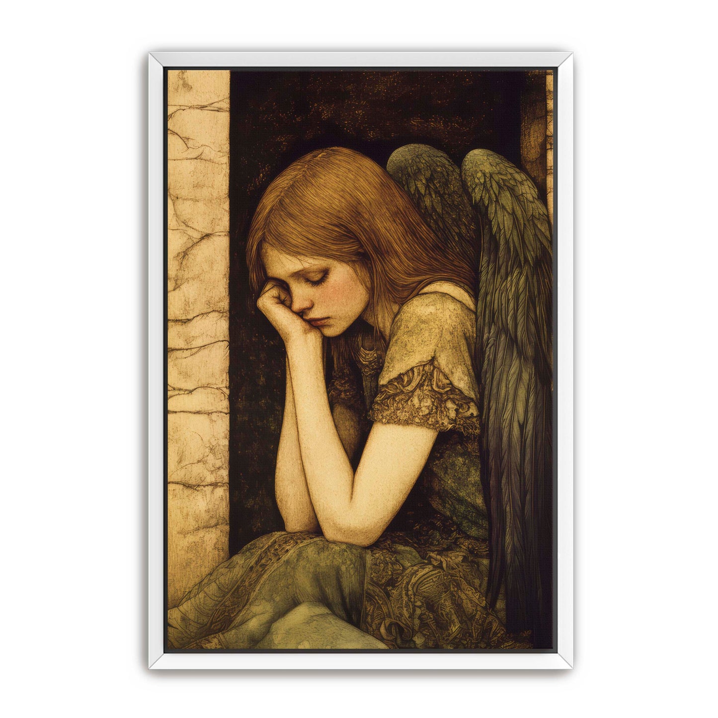 Thoughtful Angel Painting