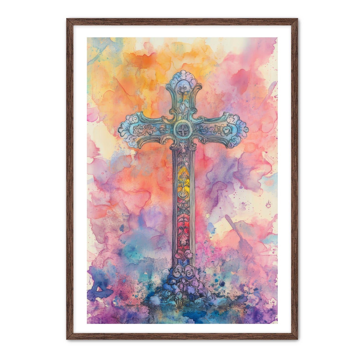 Watercolor Cross Painting