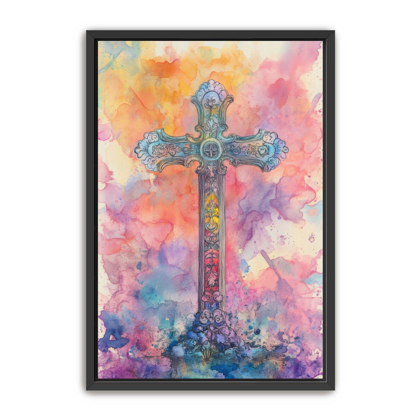 Watercolor Cross Painting