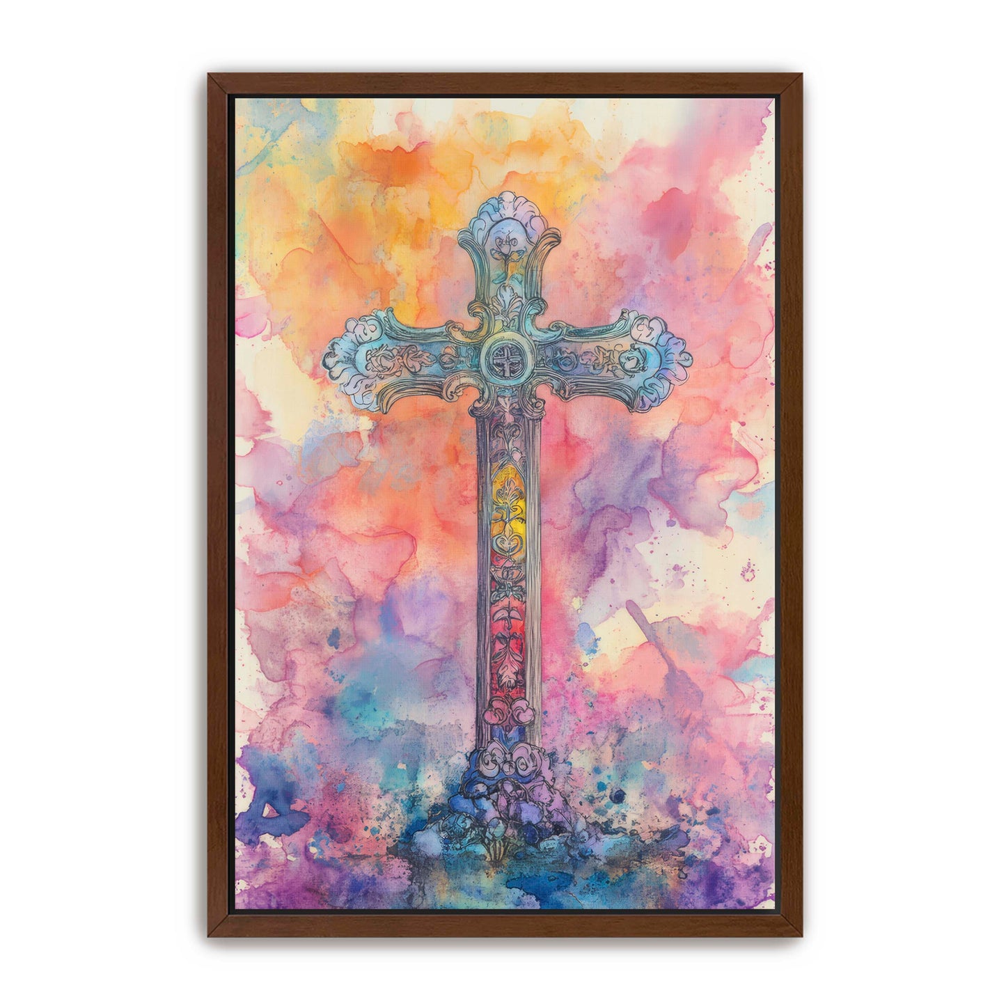 Watercolor Cross Painting