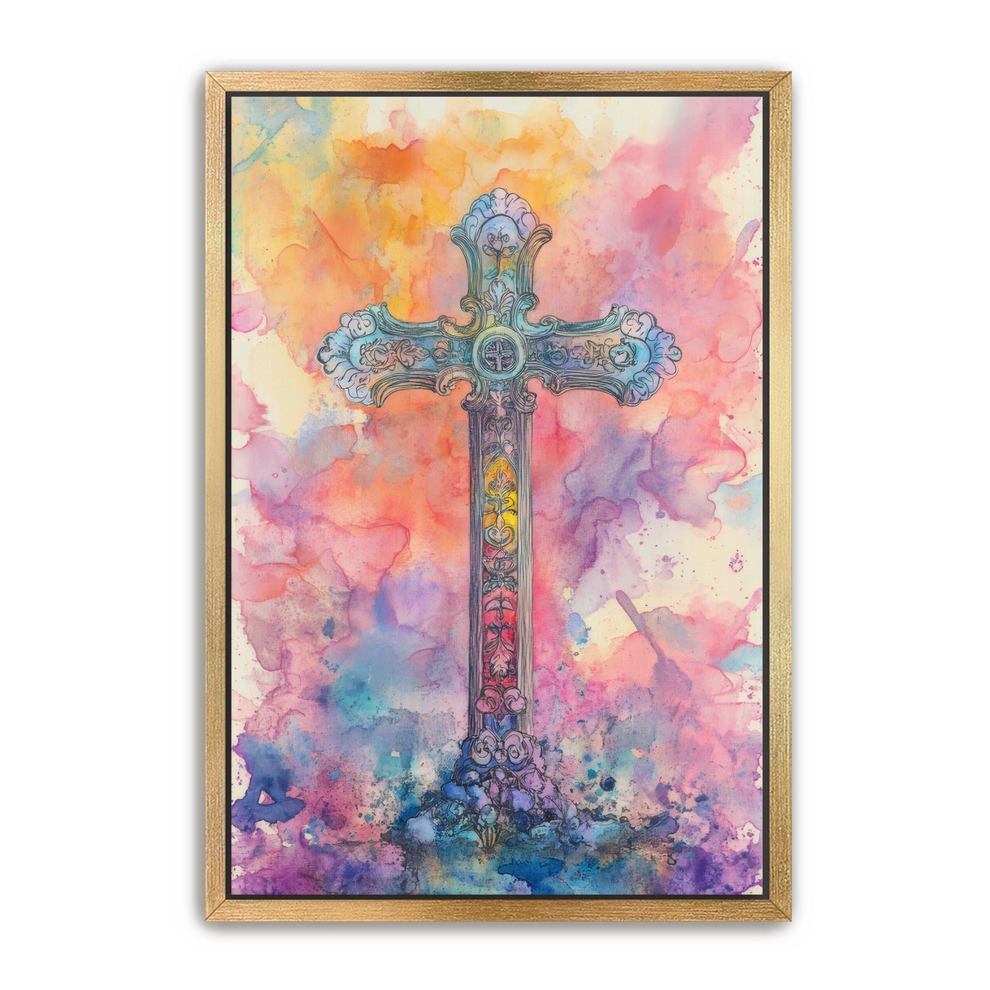 Watercolor Cross Painting
