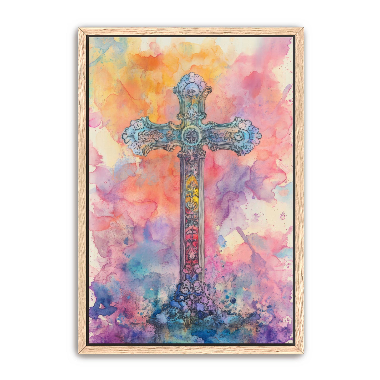 Watercolor Cross Painting