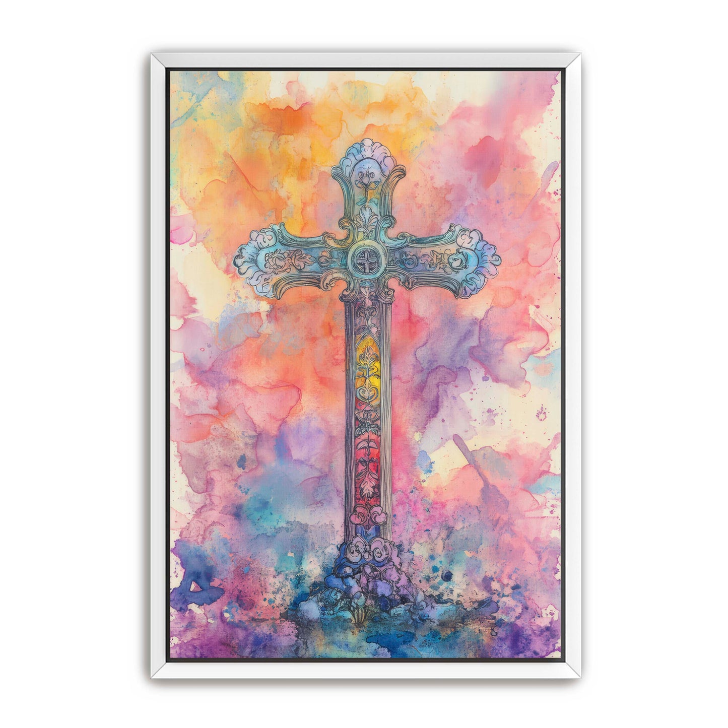 Watercolor Cross Painting