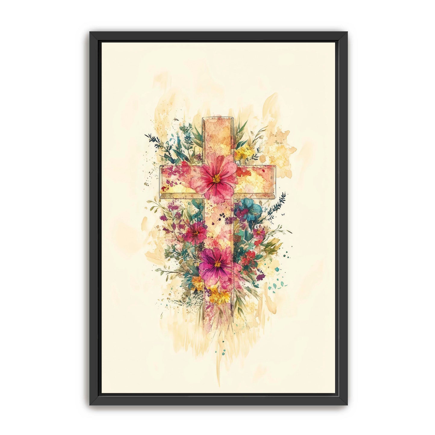 Watercolor Cross Print