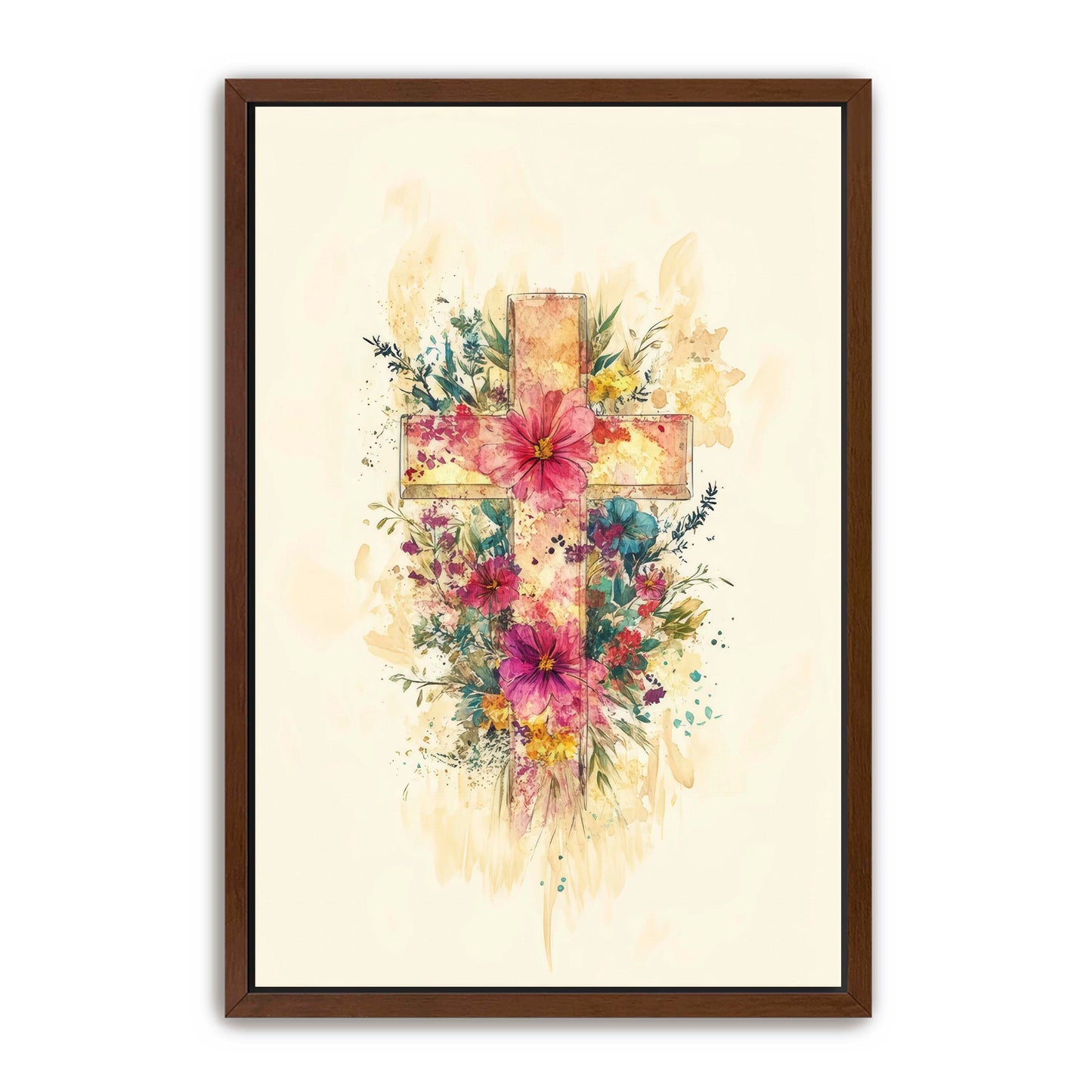 Watercolor Cross Print