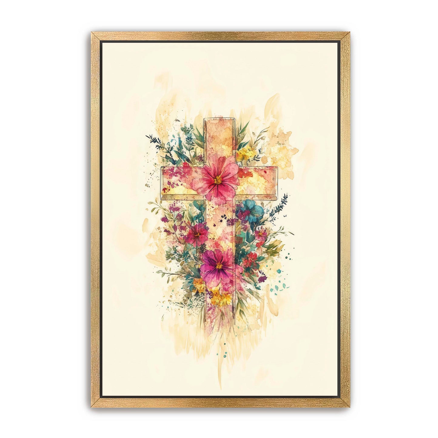 Watercolor Cross Print