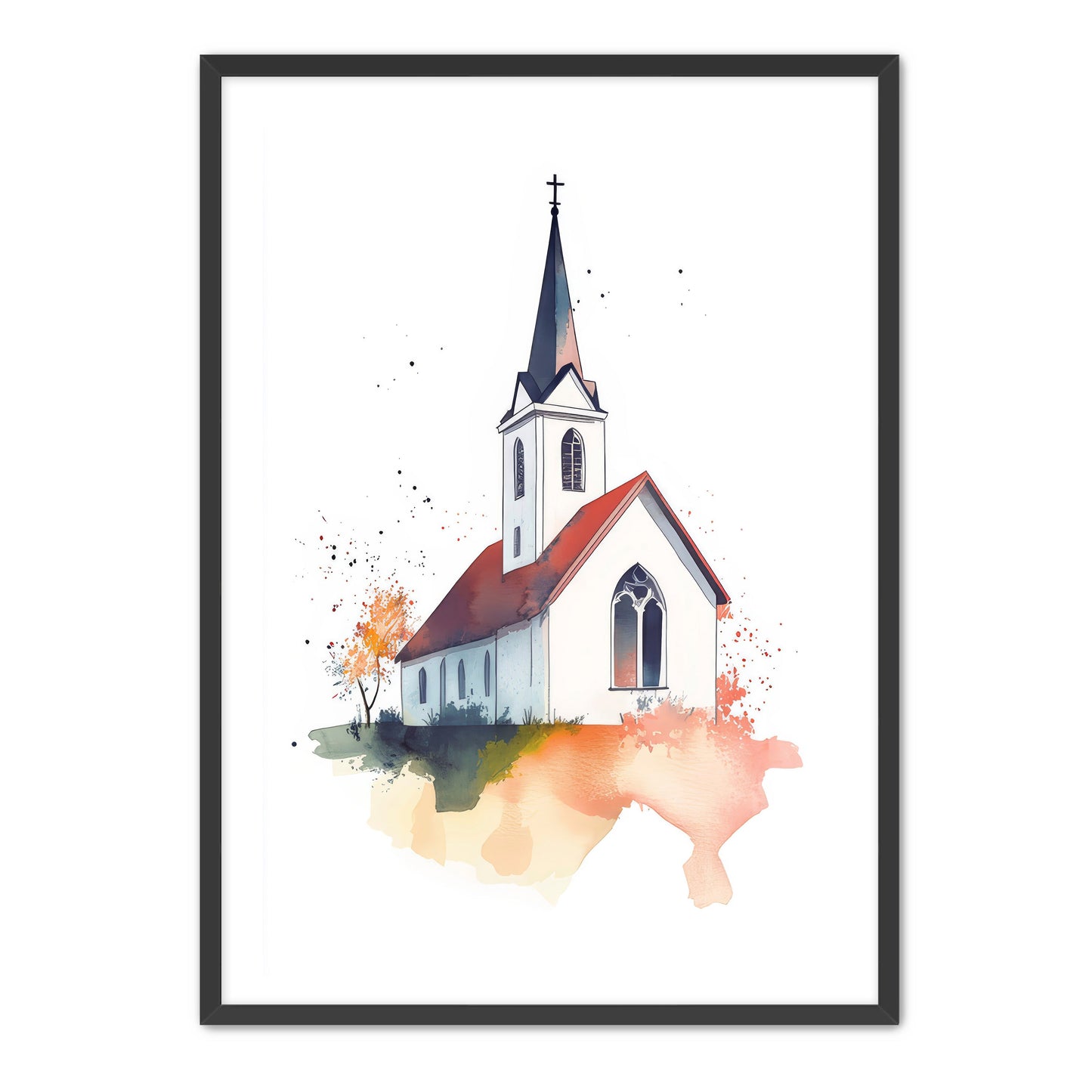 Watercolor Church
