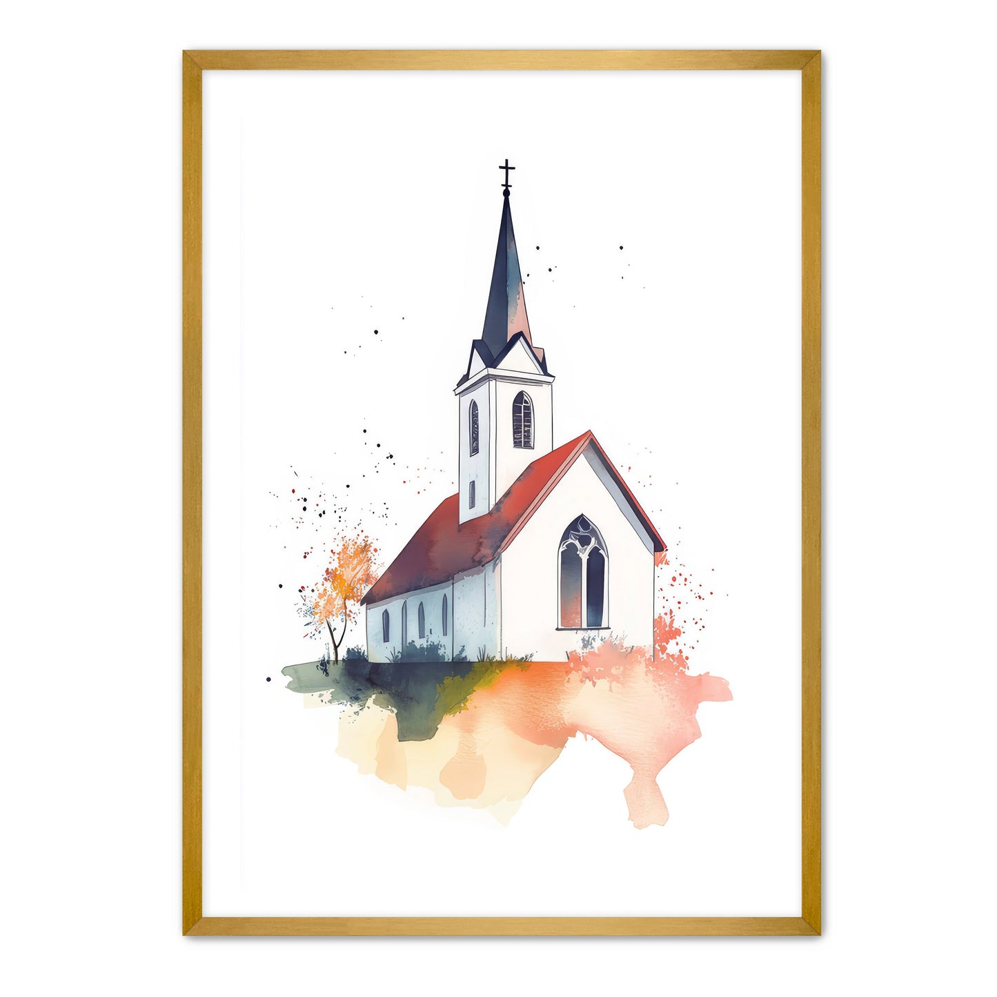 Watercolor Church