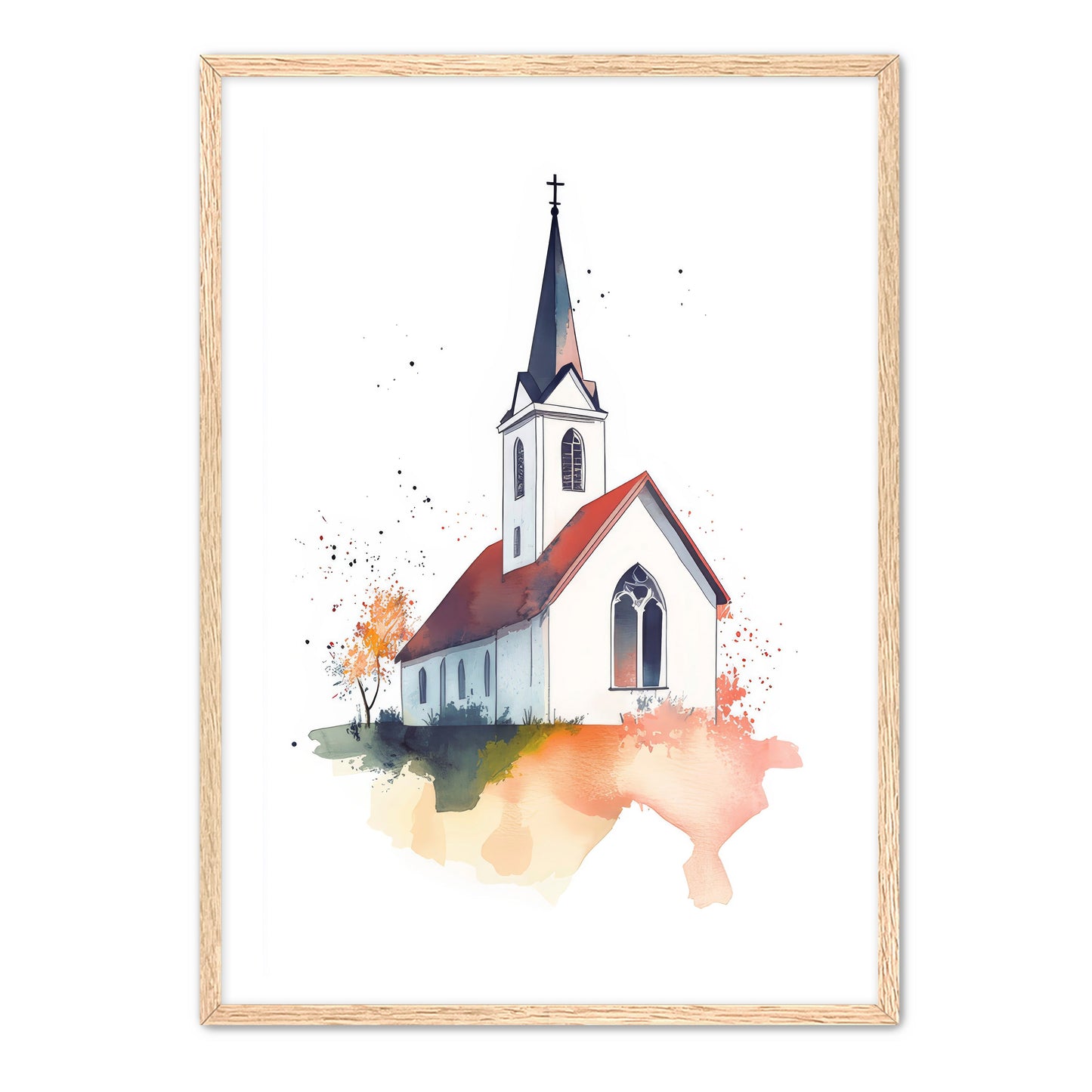 Watercolor Church