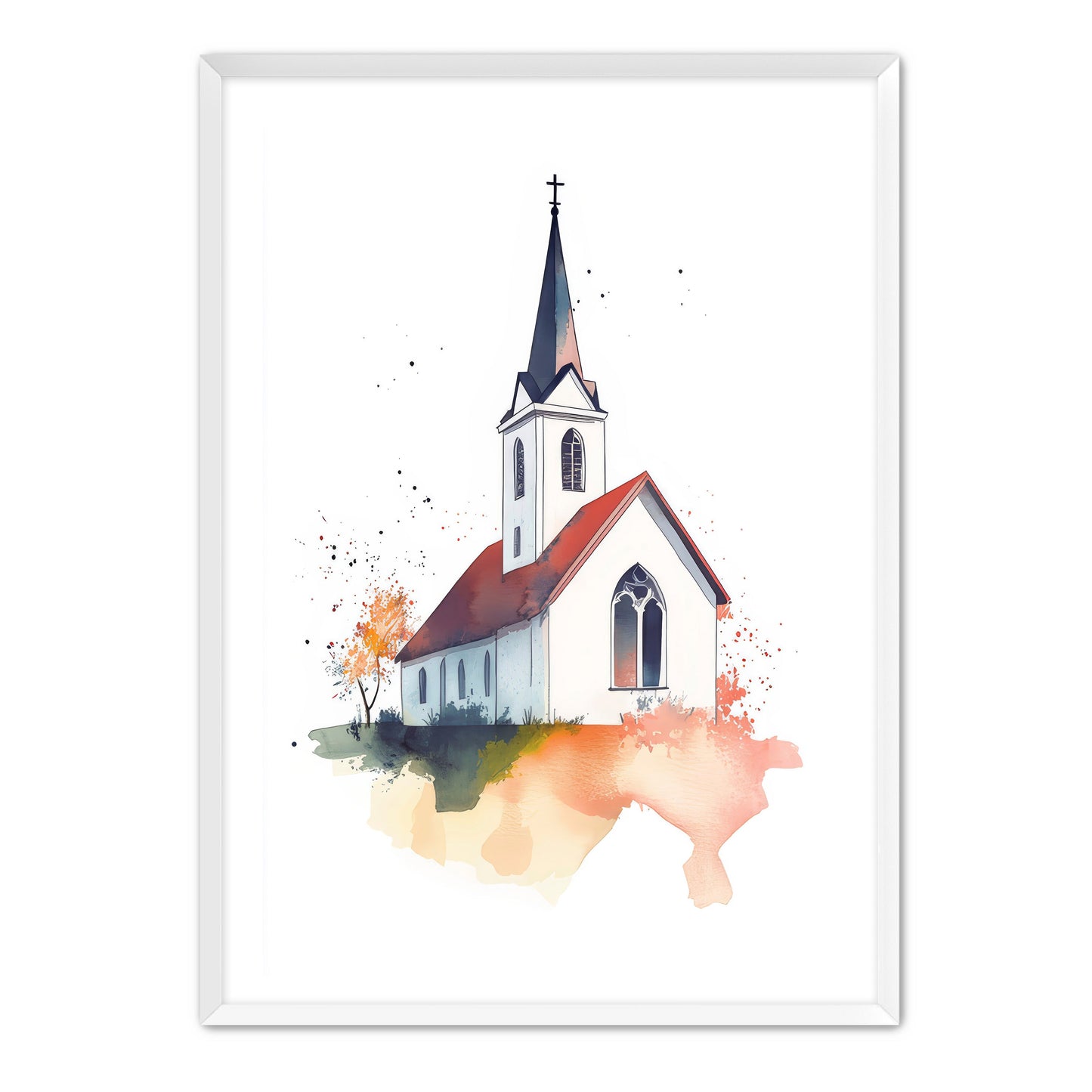 Watercolor Church