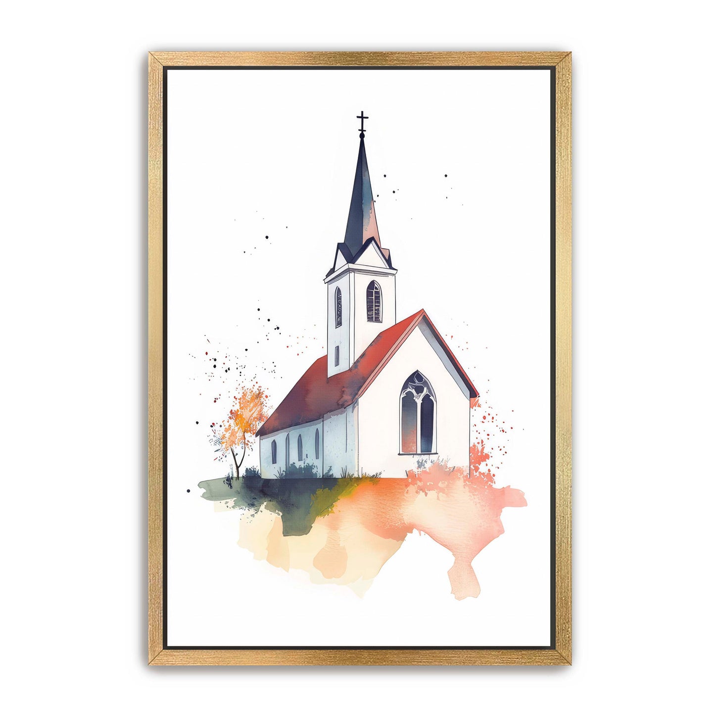 Watercolor Church