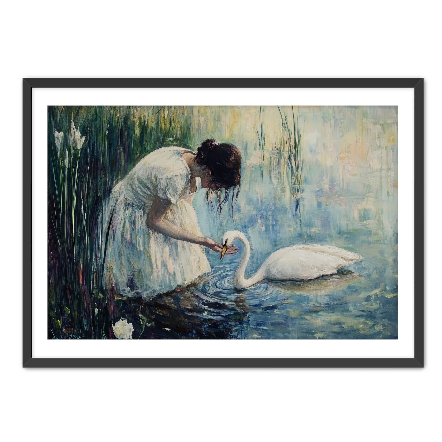 Woman and Swan