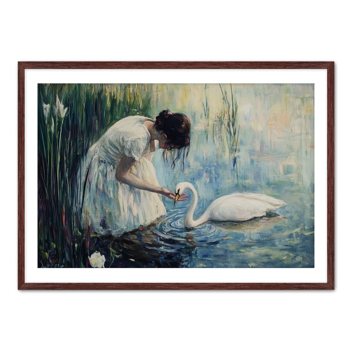 Woman and Swan