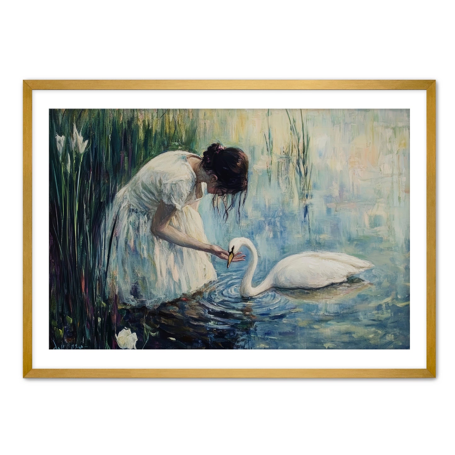 Woman and Swan