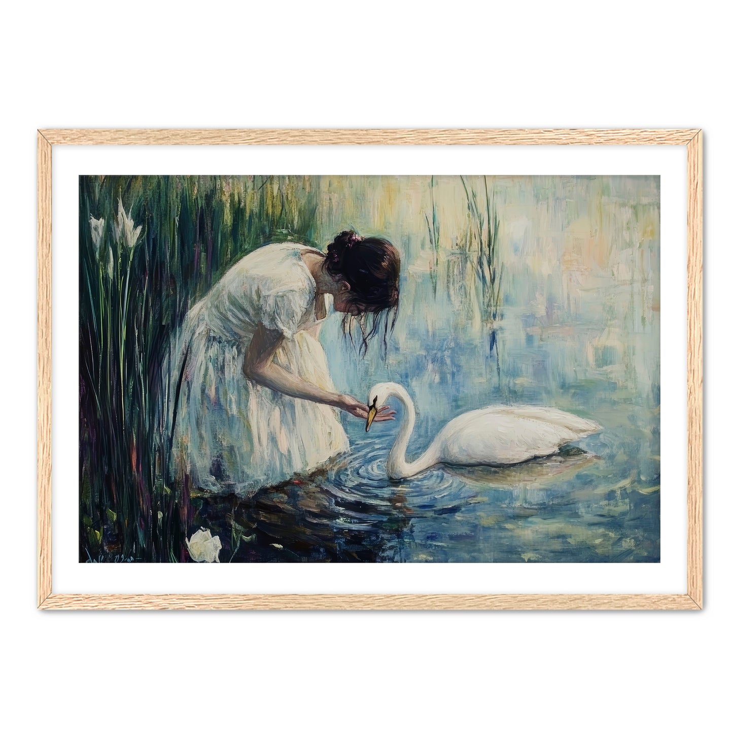 Woman and Swan