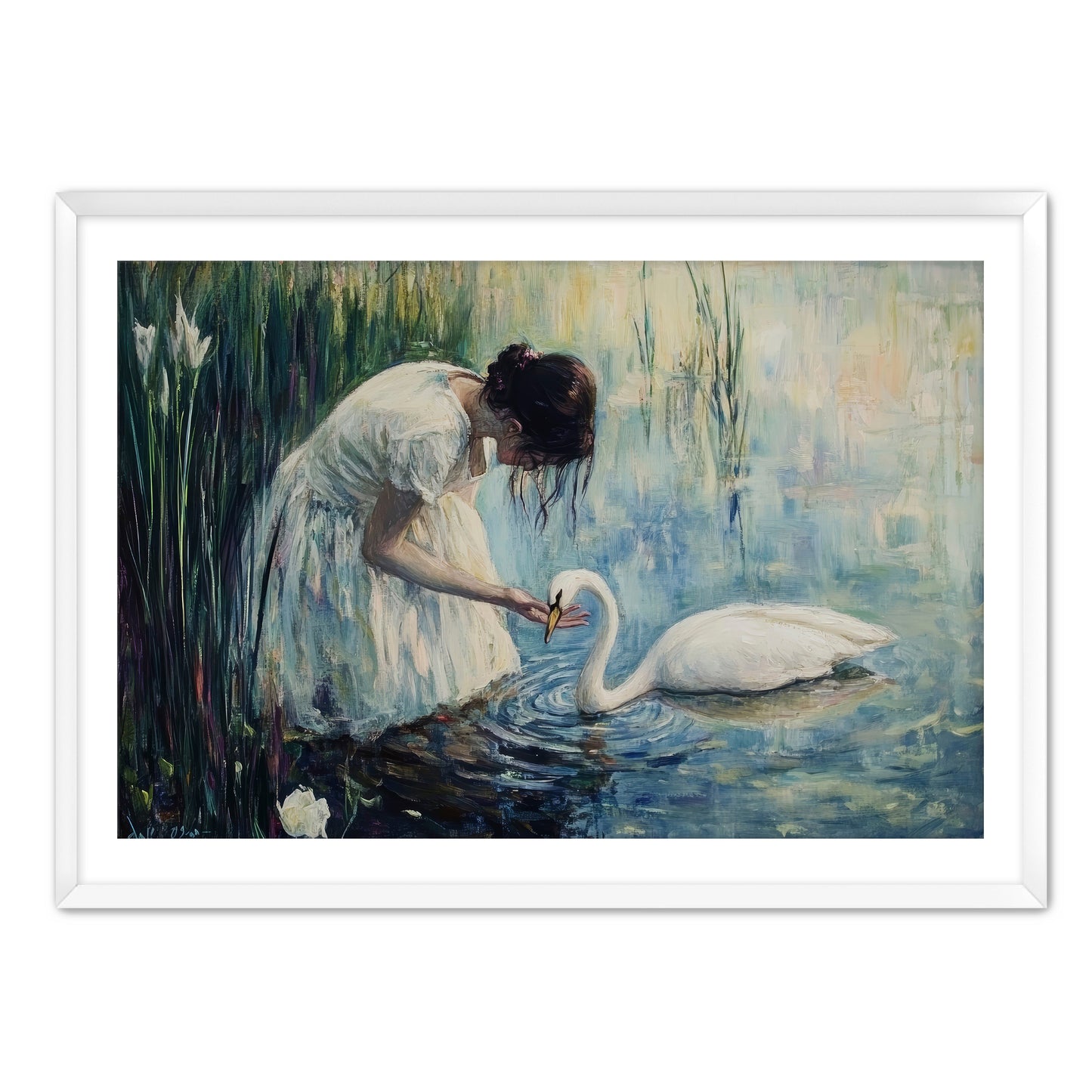 Woman and Swan