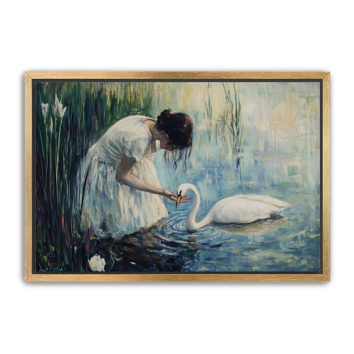 Woman and Swan