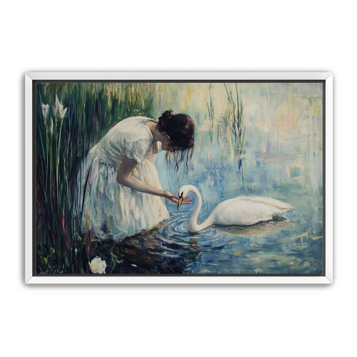 Woman and Swan