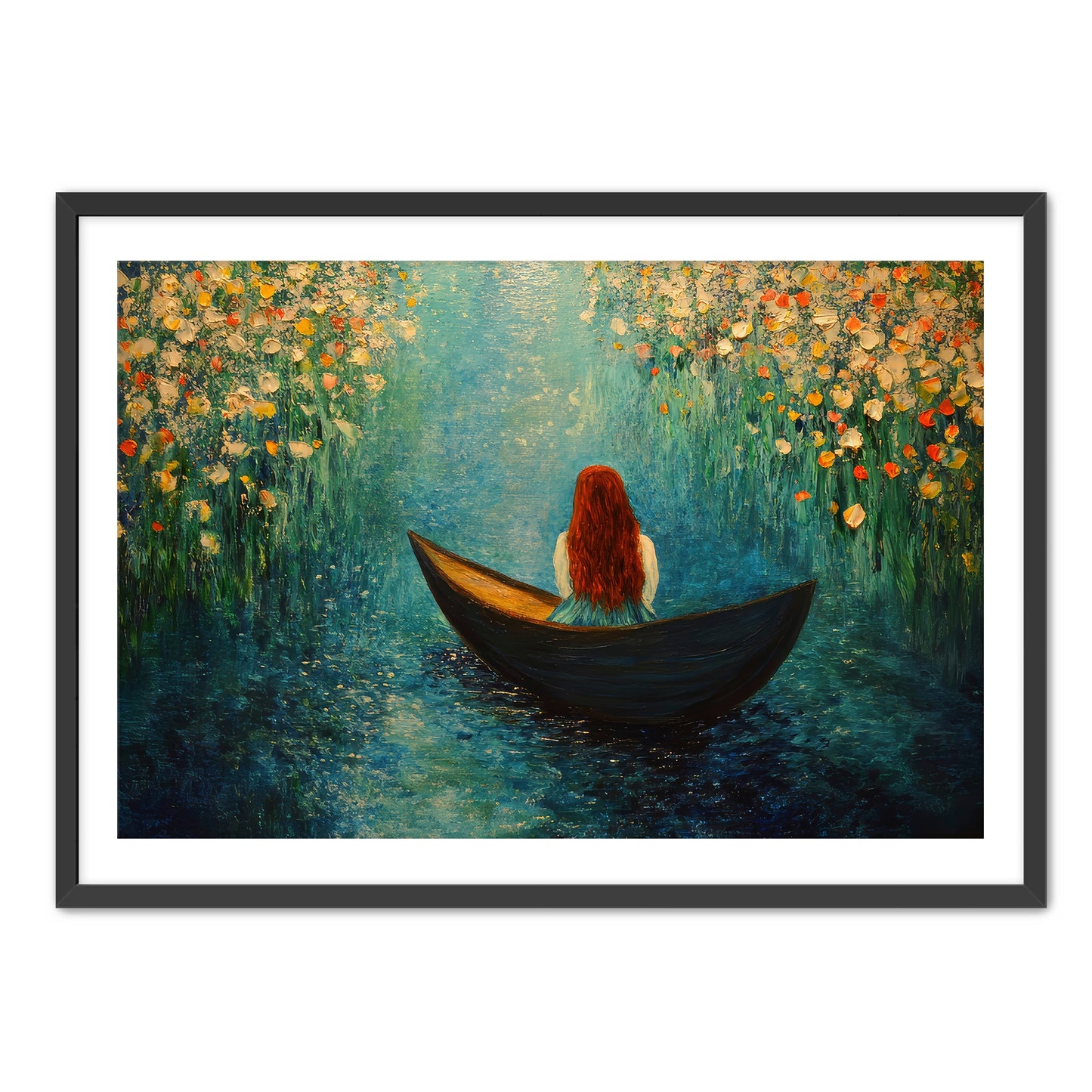 Woman in Boat Art