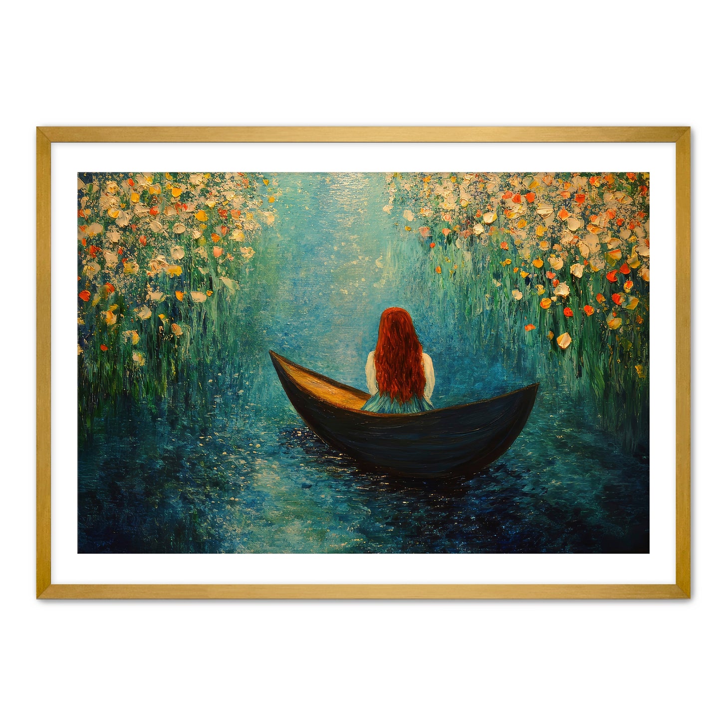 Woman in Boat Art
