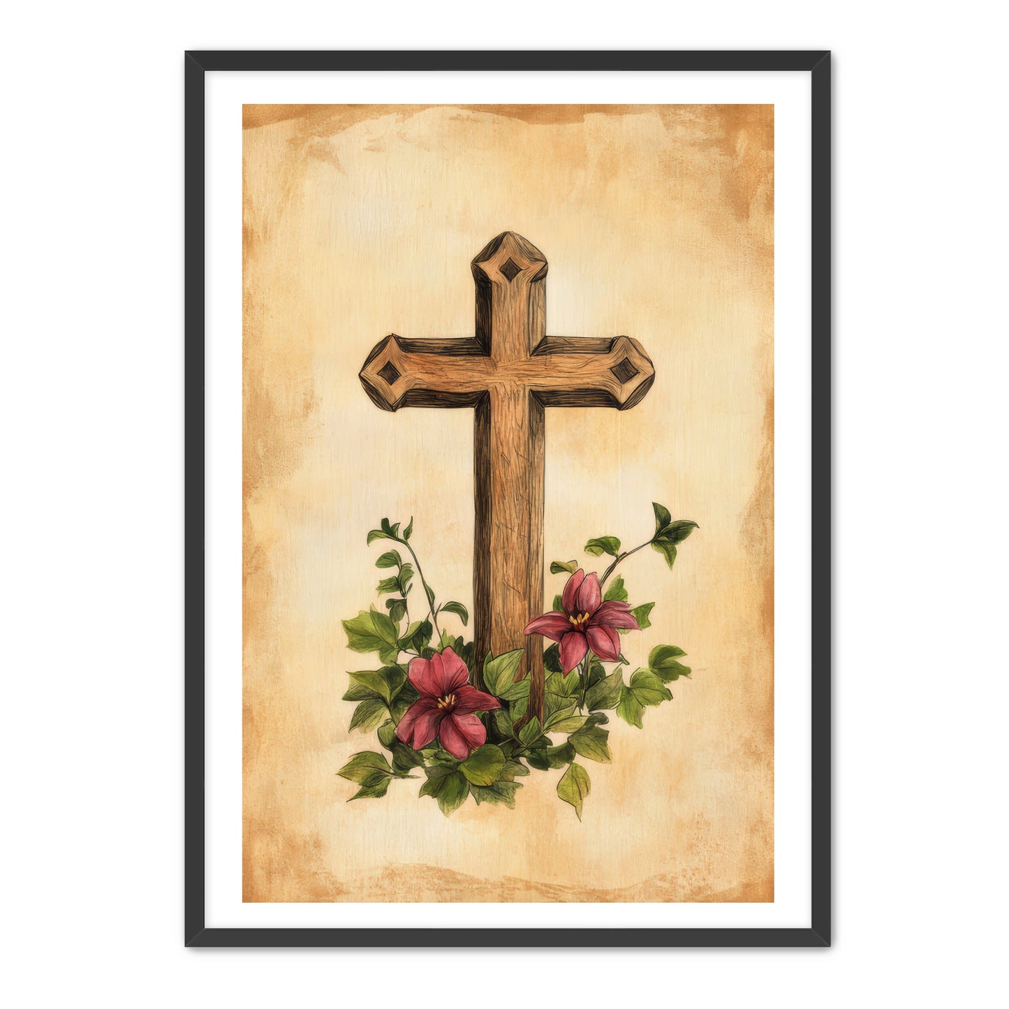 Wooden Cross Print
