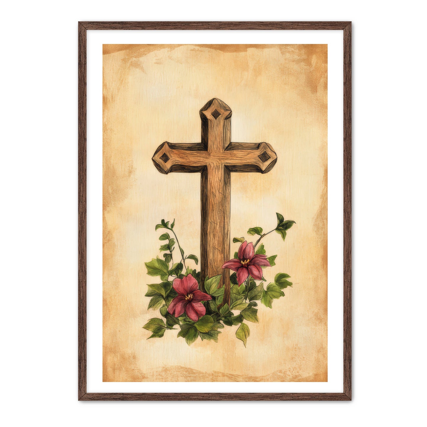 Wooden Cross Print