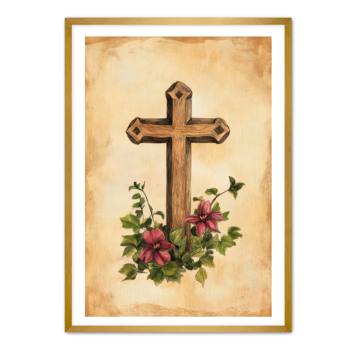 Wooden Cross Print