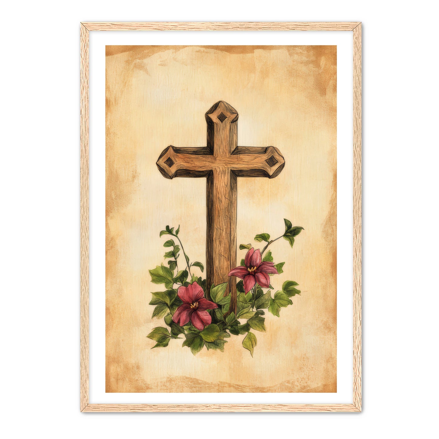 Wooden Cross Print