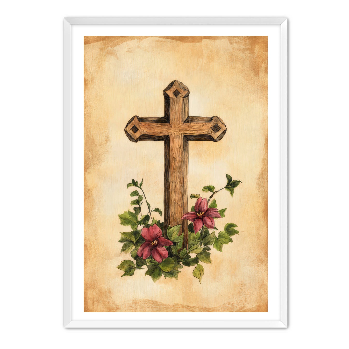 Wooden Cross Print