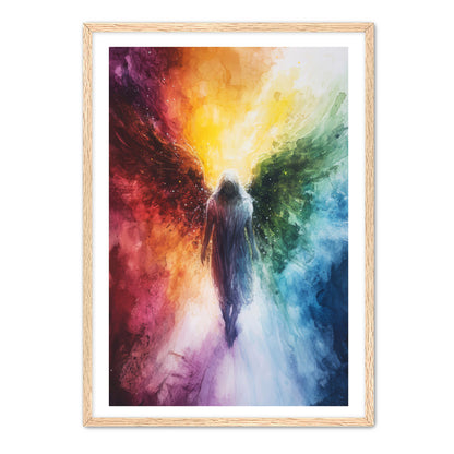 Abstract Rainbow Angel Painting