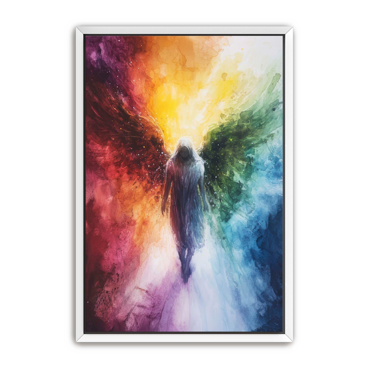 Abstract Rainbow Angel Painting