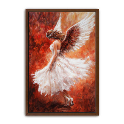Angel Painting with Red Background