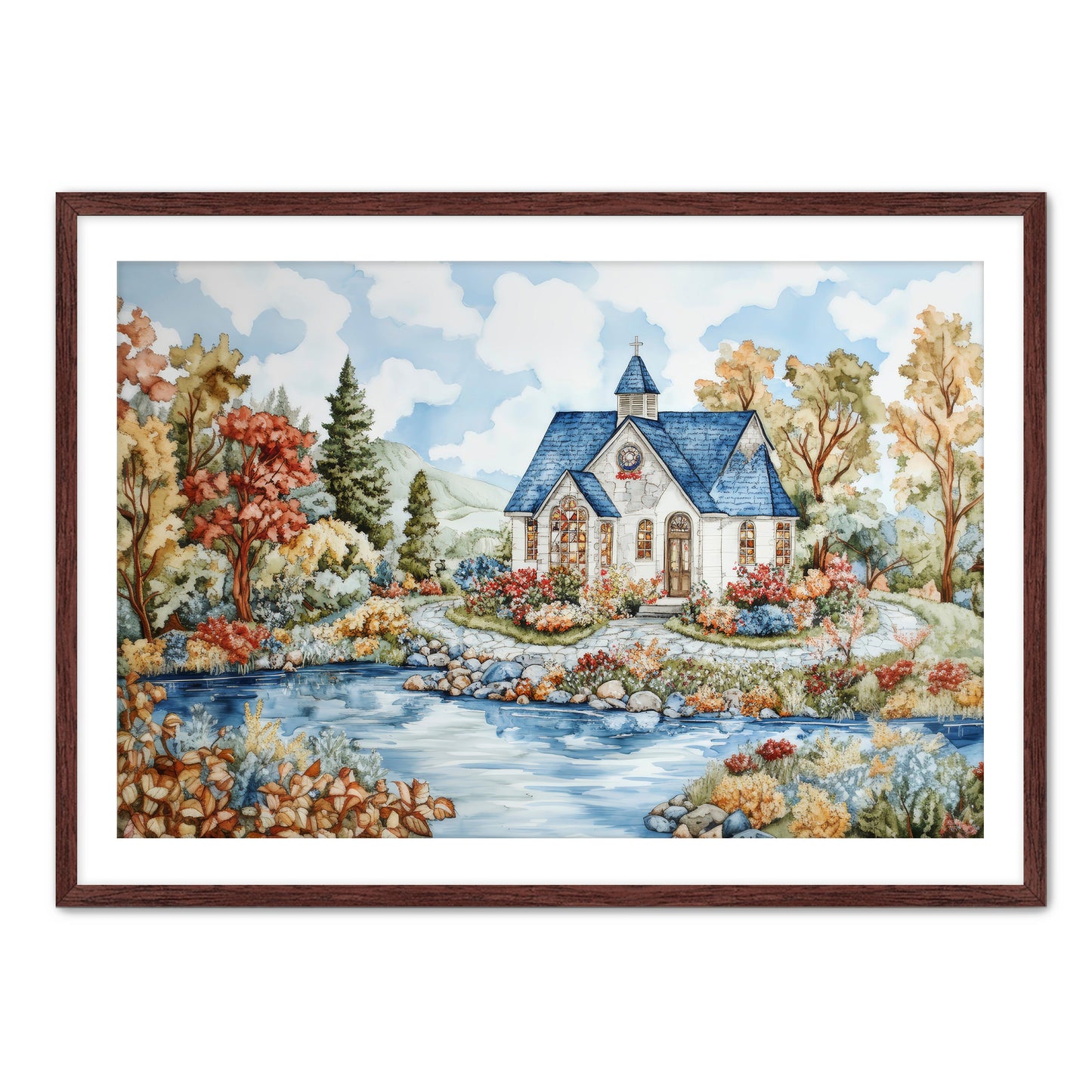 Beautiful Church by River