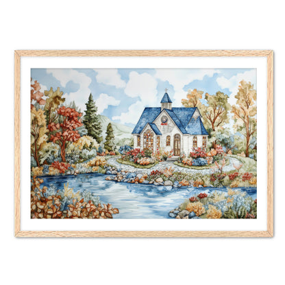 Beautiful Church by River