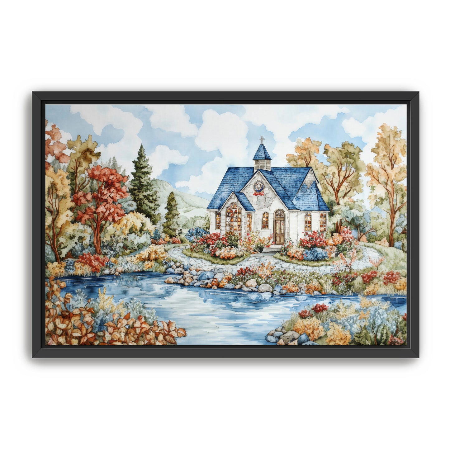 Beautiful Church by River