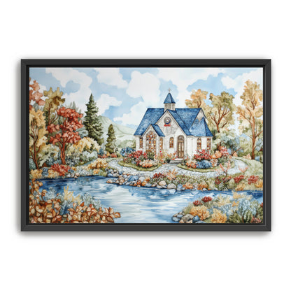 Beautiful Church by River