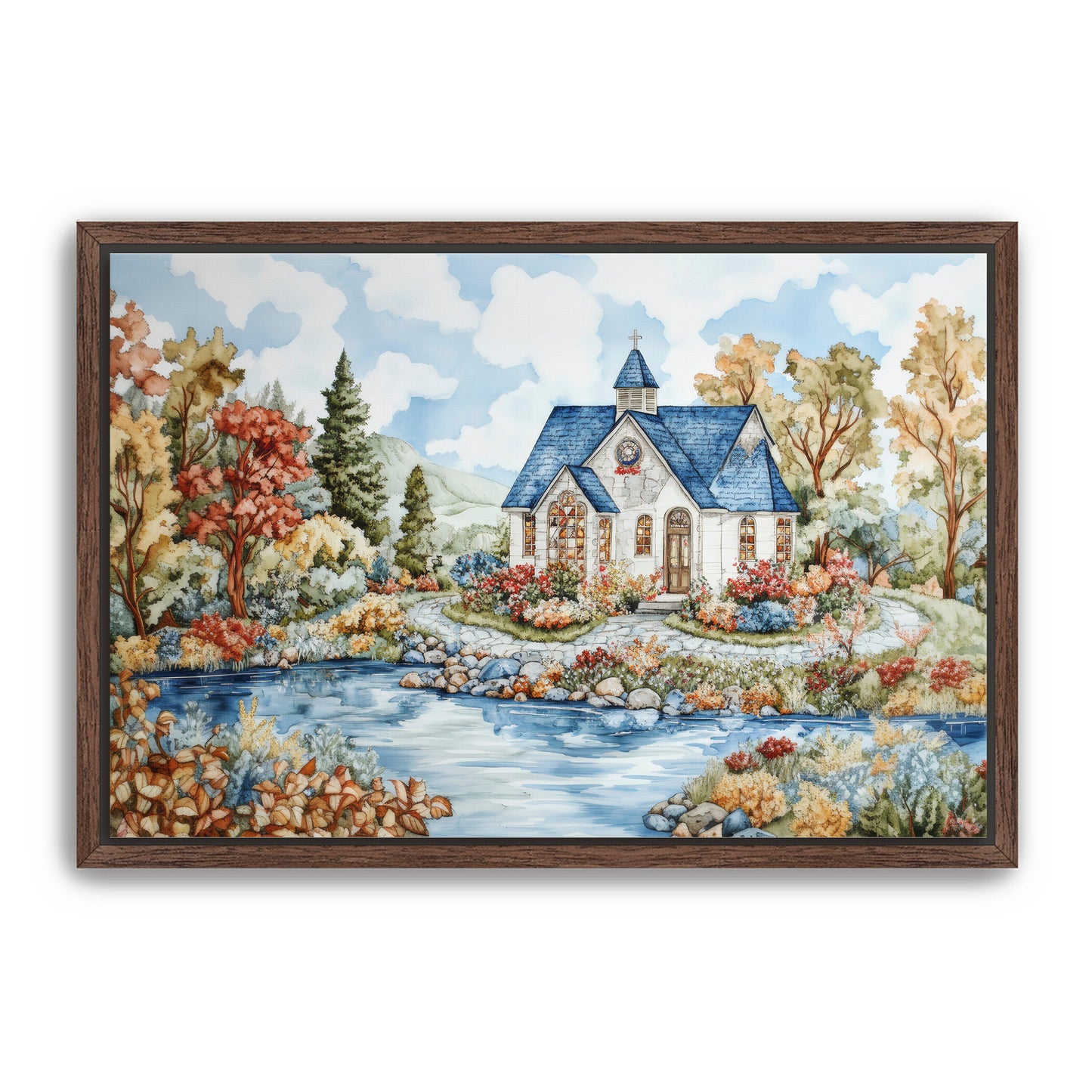 Beautiful Church by River
