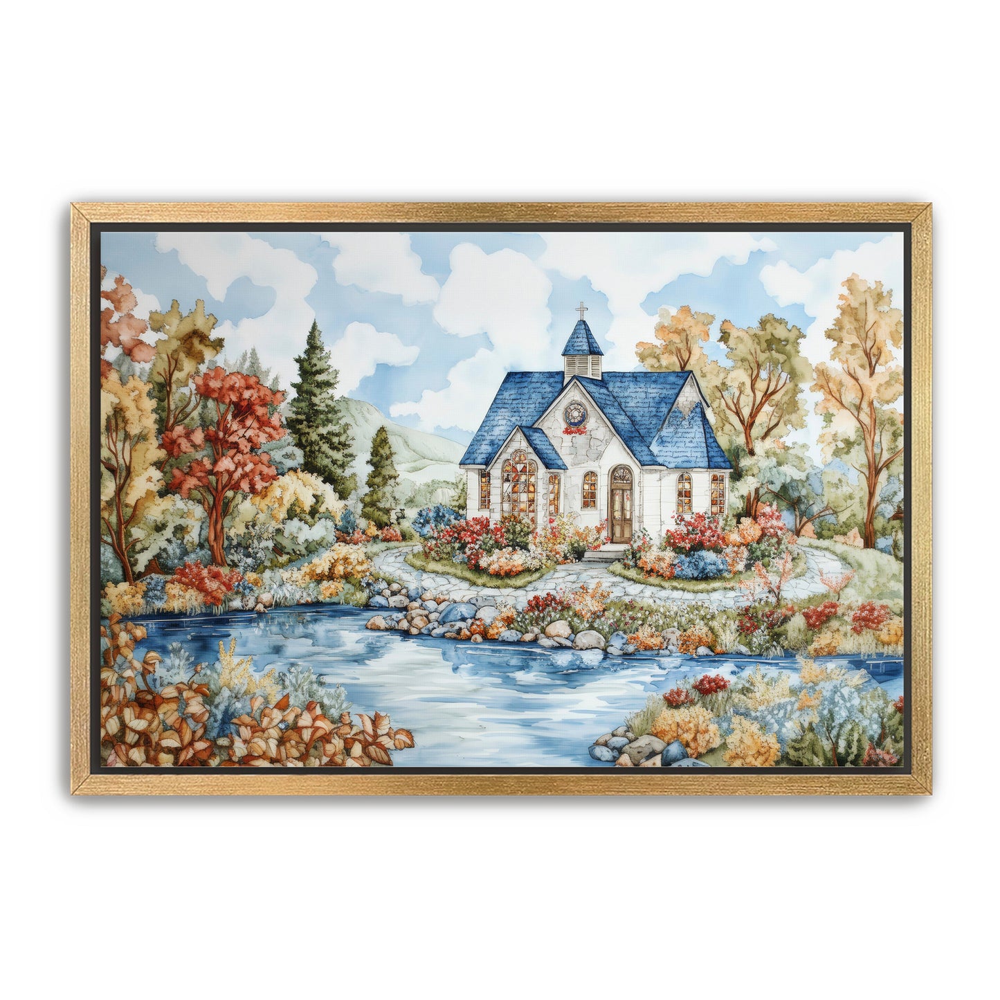 Beautiful Church by River