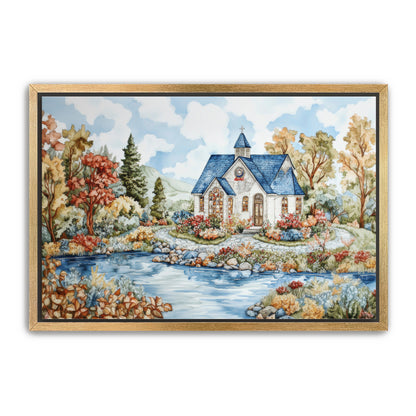 Beautiful Church by River