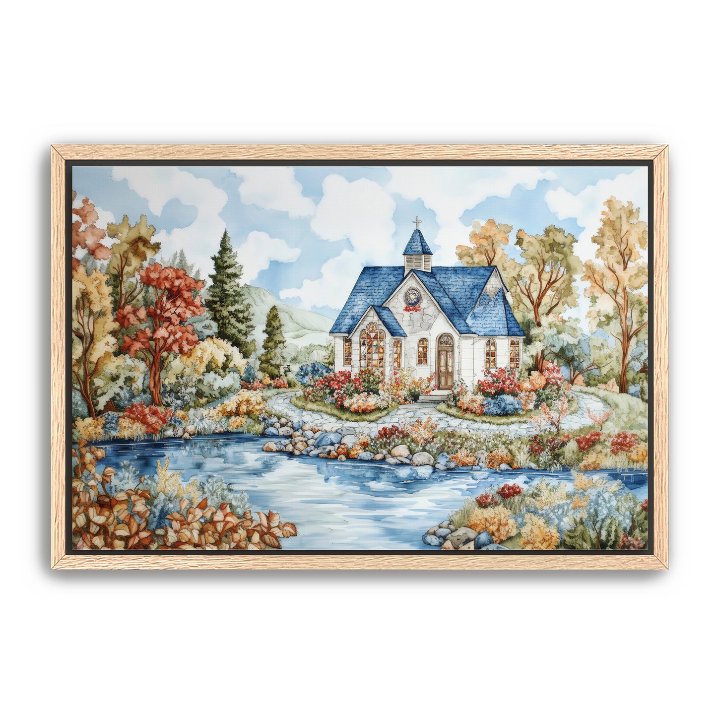 Beautiful Church by River