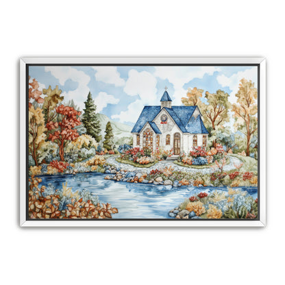Beautiful Church by River