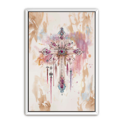 Boho Art Print with Cross