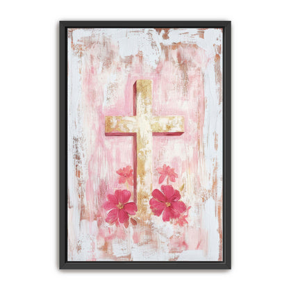 Boho Faded Art Print of Cross