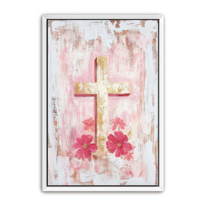 Boho Faded Art Print of Cross